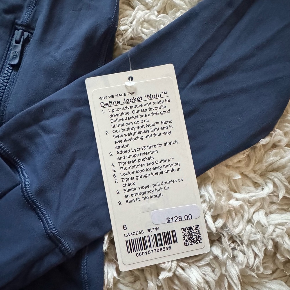 Blue Twill Define Jacket *Nulu Lululemon - Picture 3 of 8